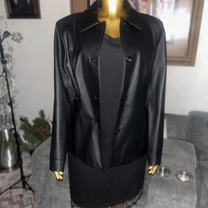 Croft & Barrow Black Leather Jacket